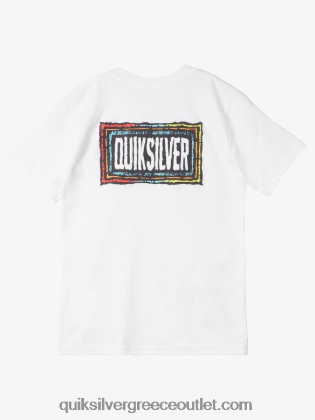 8-16 echoed beat t-shirt Quiksilver αγόρια 66LP841980 άσπρο
