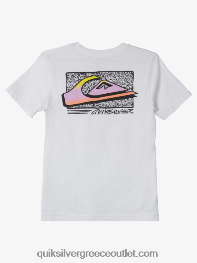 8-16 ρετρό fade μπλουζάκι Quiksilver αγόρια 66LP842123 άσπρο