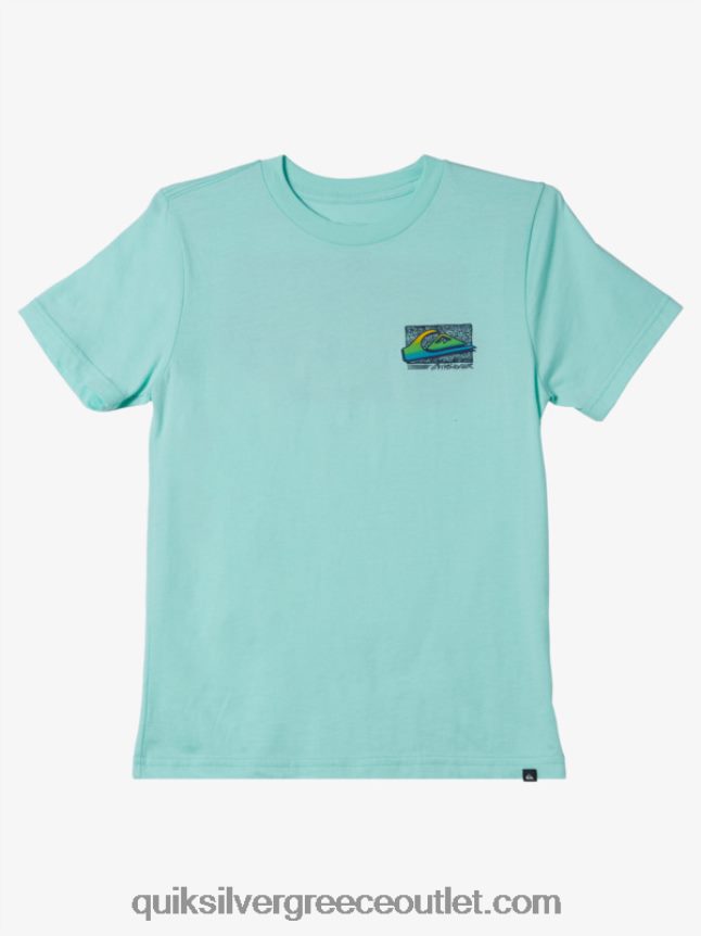 8-16 ρετρό fade μπλουζάκι Quiksilver αγόρια 66LP842124 γυαλί παραλίας