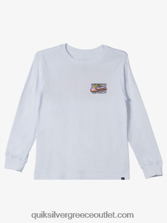 8-16 ρετρό fade μπλουζάκι Quiksilver αγόρια 66LP842192 άσπρο