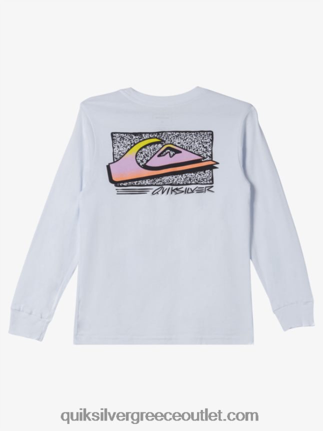 8-16 ρετρό fade μπλουζάκι Quiksilver αγόρια 66LP842192 άσπρο