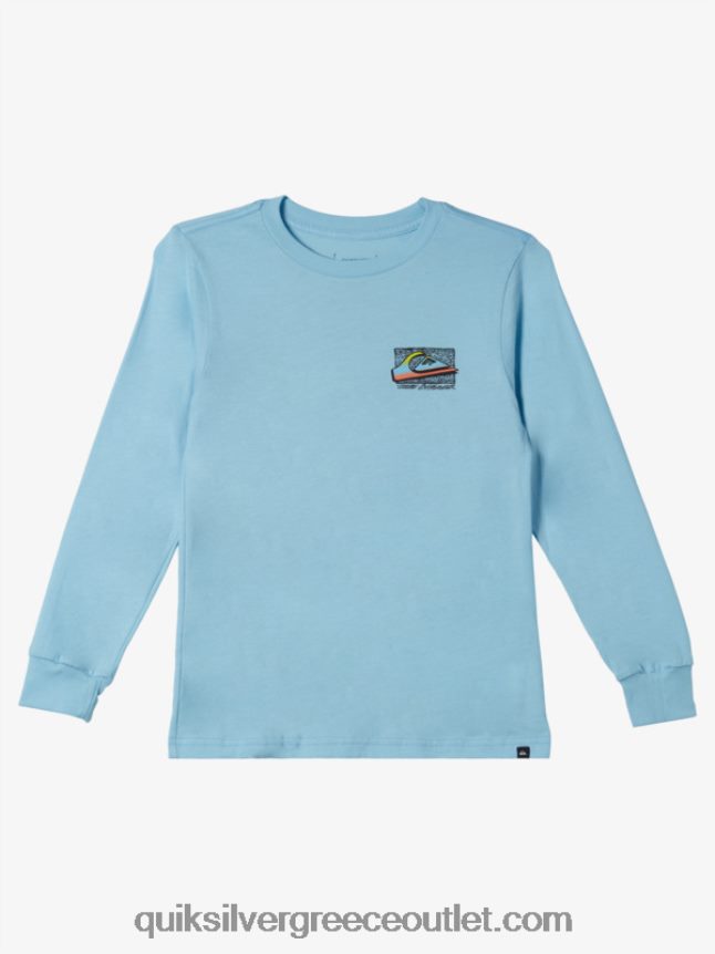 8-16 ρετρό fade μπλουζάκι Quiksilver αγόρια 66LP842193 μπλε του ουρανού
