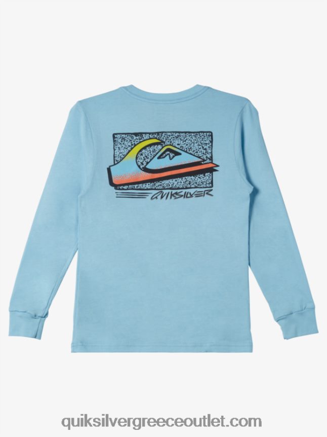 8-16 ρετρό fade μπλουζάκι Quiksilver αγόρια 66LP842193 μπλε του ουρανού