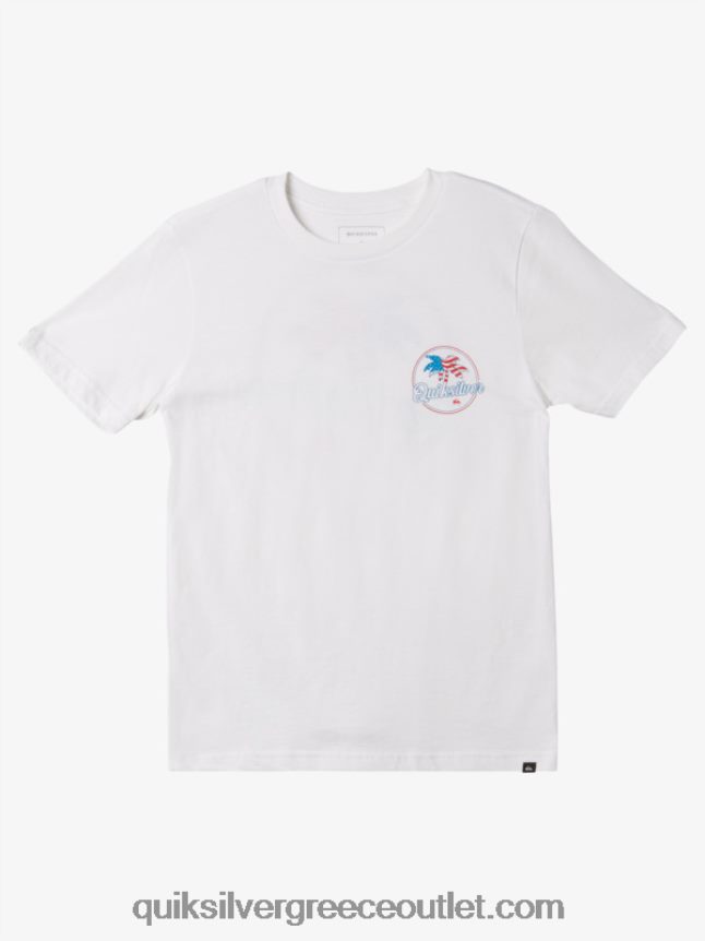 8-16 palm breezy t-shirt Quiksilver αγόρια 66LP841956 άσπρο