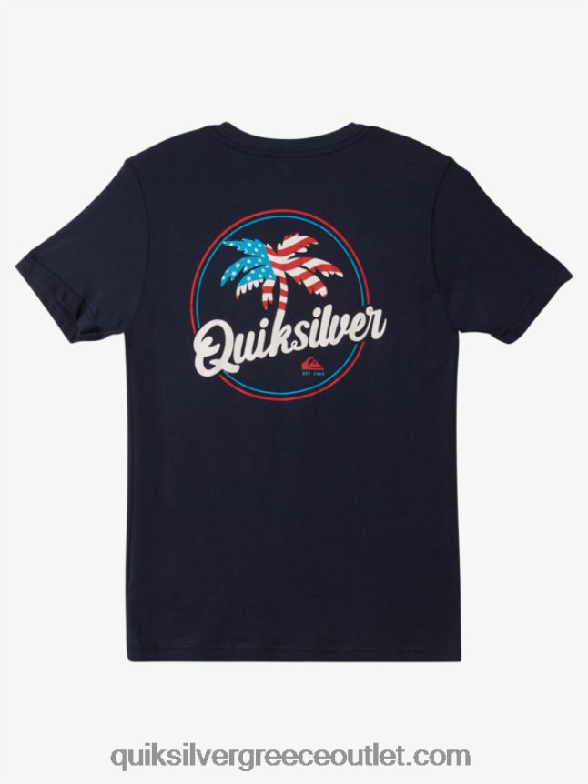 8-16 palm breezy t-shirt Quiksilver αγόρια 66LP841957 ναυτικό μπλέιζερ