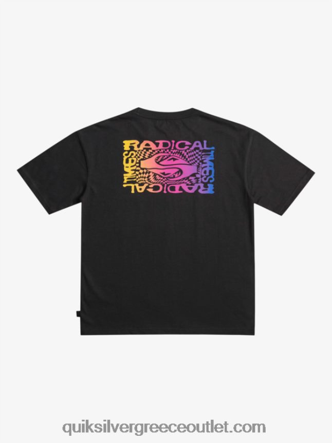 Μπλουζάκι με σημαία 8-16 radical Quiksilver αγόρια 66LP841966 μαύρος
