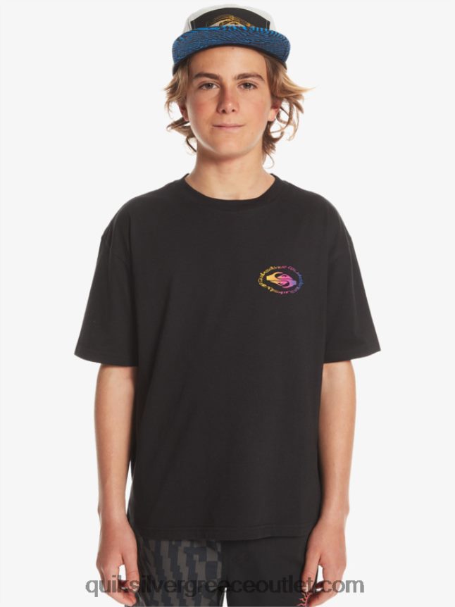 Μπλουζάκι με σημαία 8-16 radical Quiksilver αγόρια 66LP841966 μαύρος