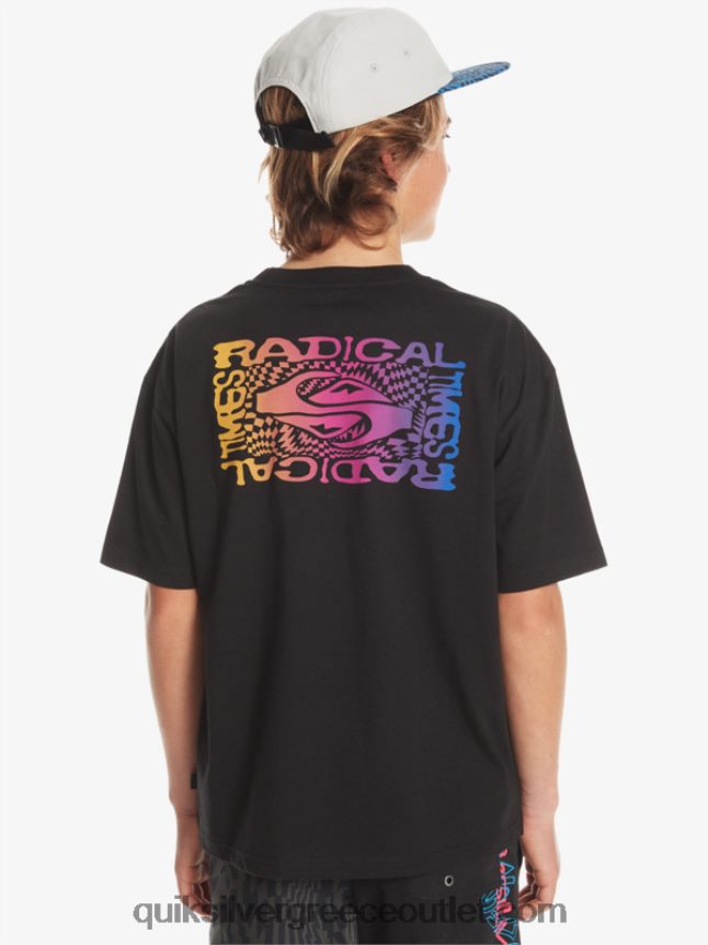 Μπλουζάκι με σημαία 8-16 radical Quiksilver αγόρια 66LP841966 μαύρος