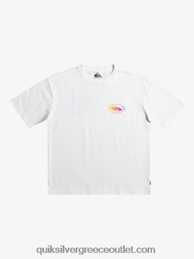 Μπλουζάκι με σημαία 8-16 radical Quiksilver αγόρια 66LP841967 άσπρο