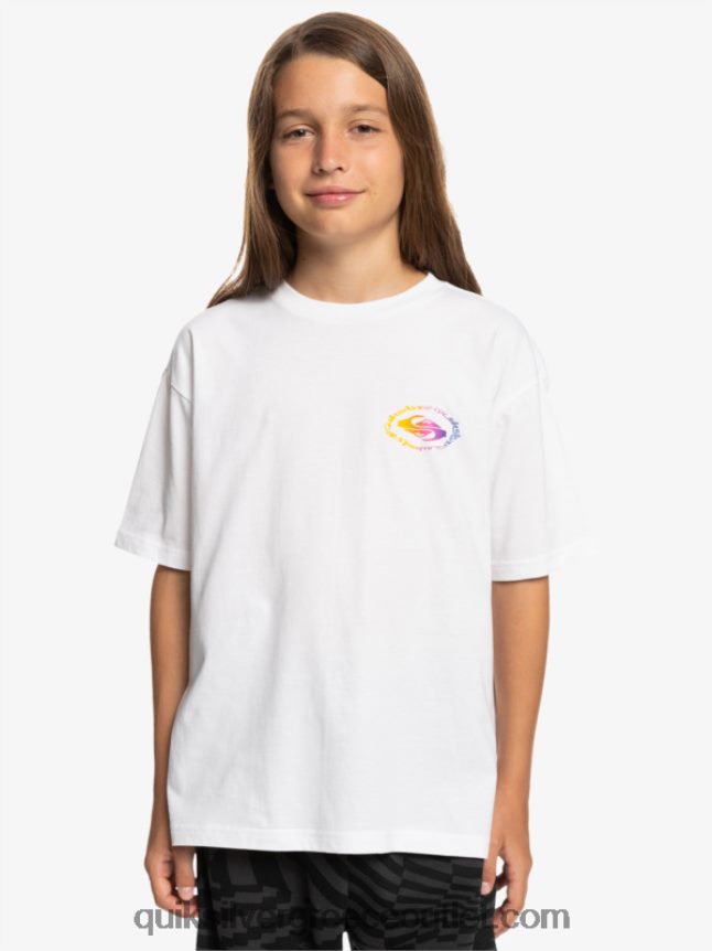 Μπλουζάκι με σημαία 8-16 radical Quiksilver αγόρια 66LP841967 άσπρο