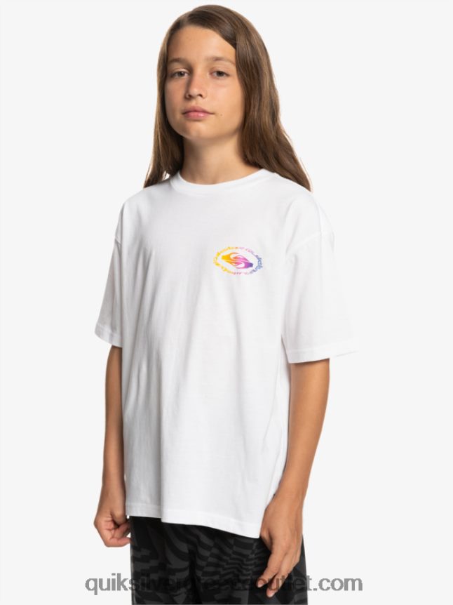 Μπλουζάκι με σημαία 8-16 radical Quiksilver αγόρια 66LP841967 άσπρο