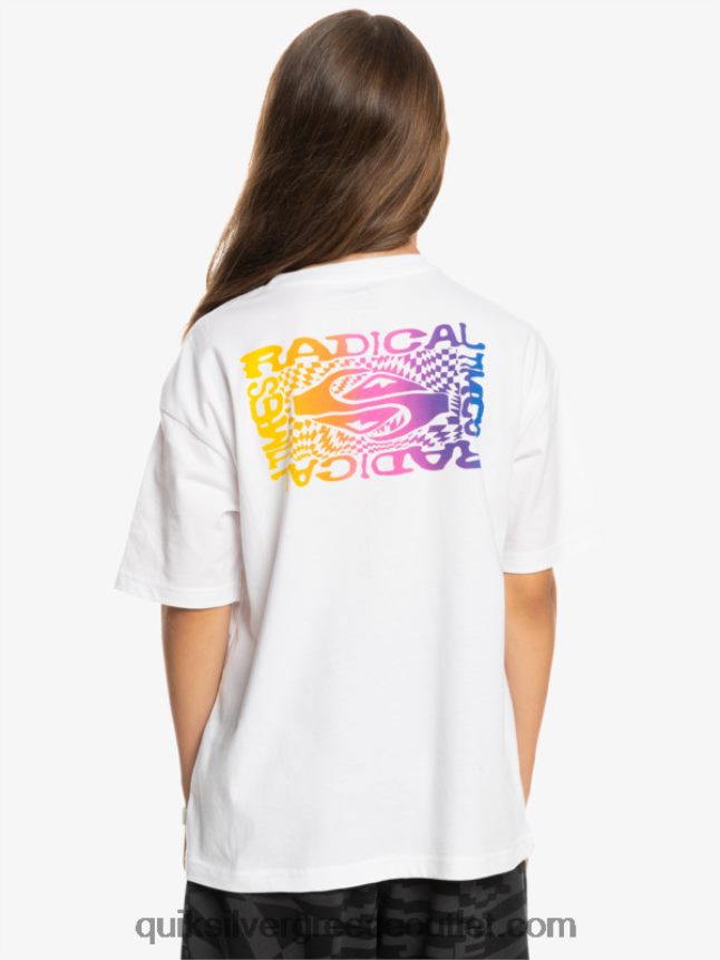Μπλουζάκι με σημαία 8-16 radical Quiksilver αγόρια 66LP841967 άσπρο
