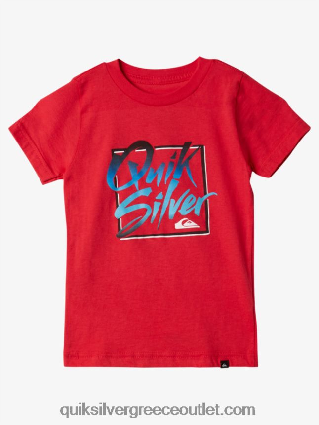 T-shirt 2-7 καλοκαιρινής αίσθησης Quiksilver αγόρια 66LP841976 κόκκινο υψηλού κινδύνου