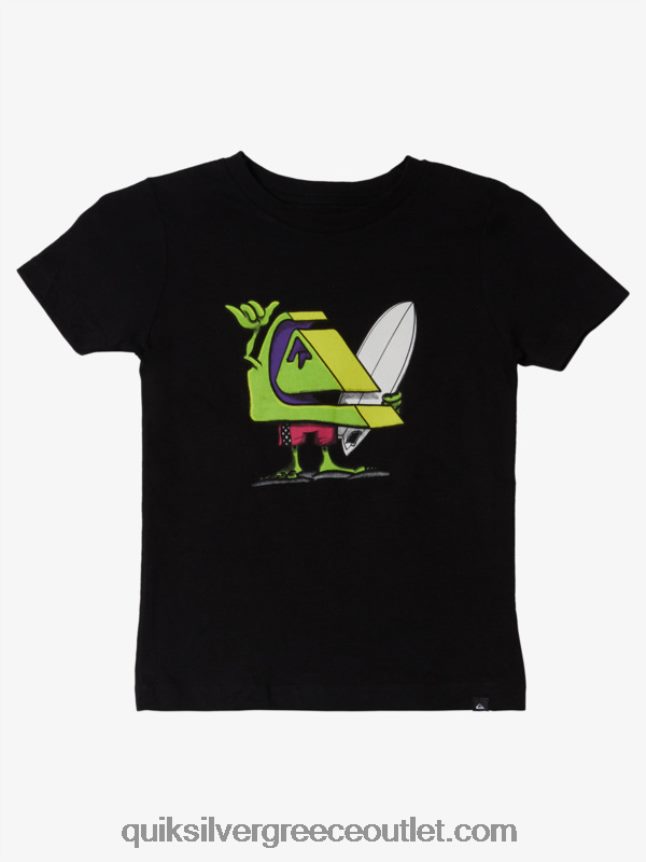 T-shirt με 2-7 σερφ φιλαράκι Quiksilver αγόρια 66LP842159 μαύρος
