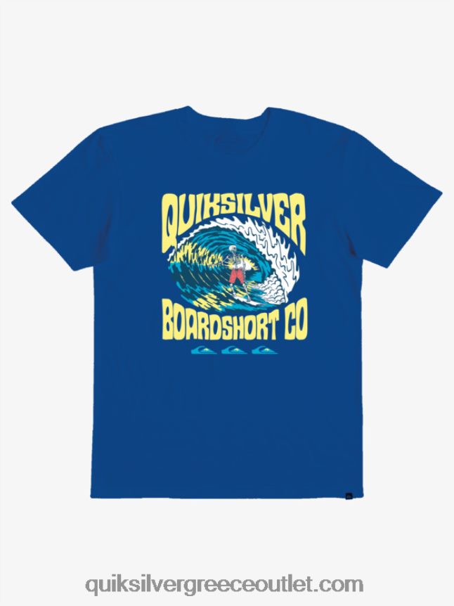 T-shirt 8-16 υψηλότερης ζωής Quiksilver αγόρια 66LP842208 αναπνευστήρας μπλε