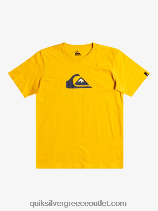 λογότυπο comp - t-shirt Quiksilver αγόρια 66LP842316 χρυσή ράβδος