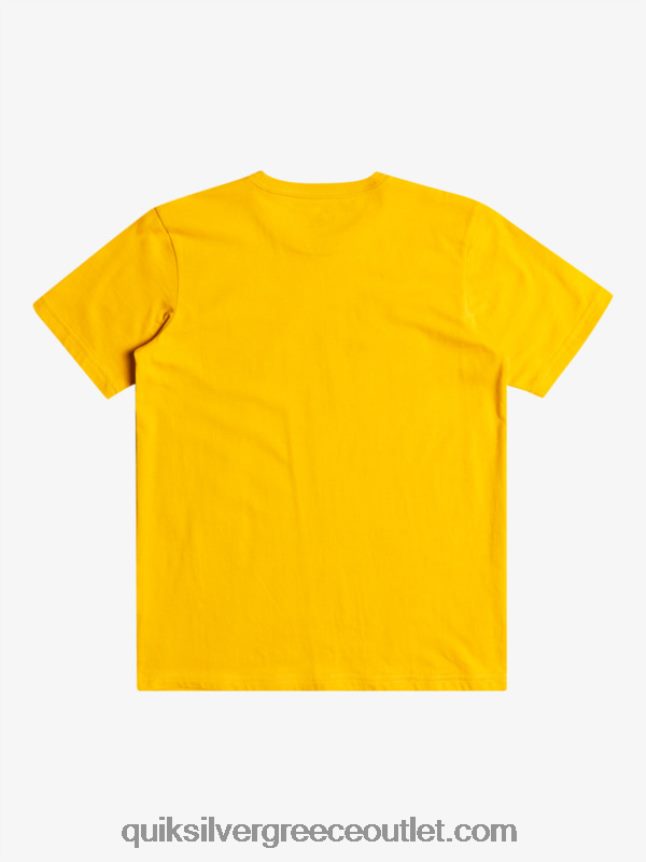 λογότυπο comp - t-shirt Quiksilver αγόρια 66LP842316 χρυσή ράβδος