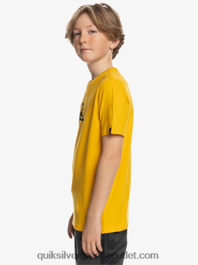 λογότυπο comp - t-shirt Quiksilver αγόρια 66LP842316 χρυσή ράβδος