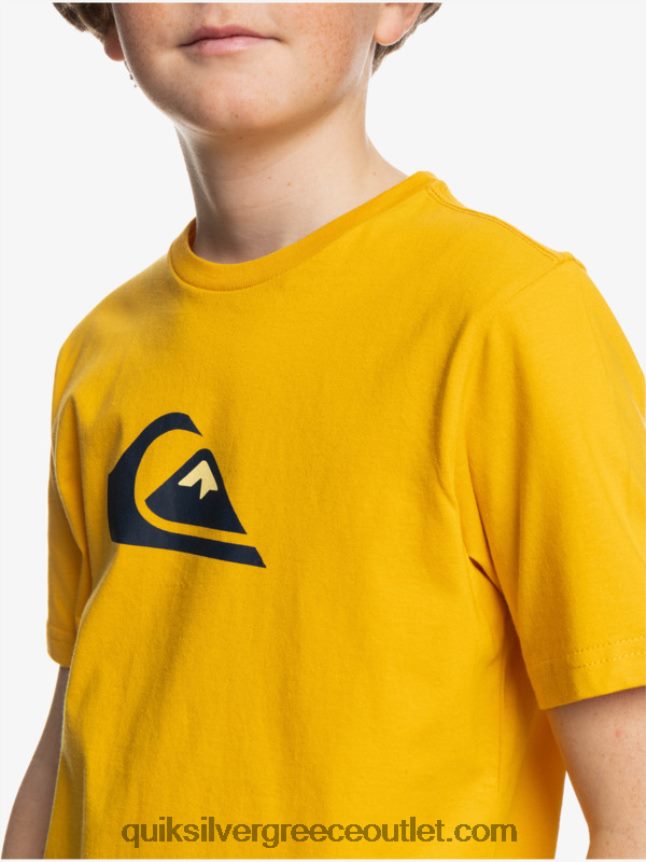 λογότυπο comp - t-shirt Quiksilver αγόρια 66LP842316 χρυσή ράβδος