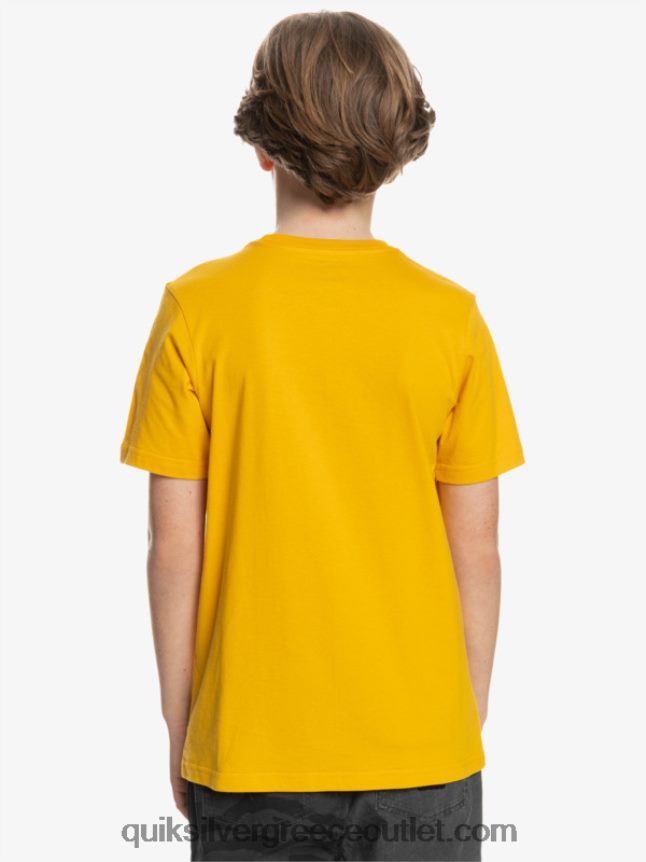 λογότυπο comp - t-shirt Quiksilver αγόρια 66LP842316 χρυσή ράβδος
