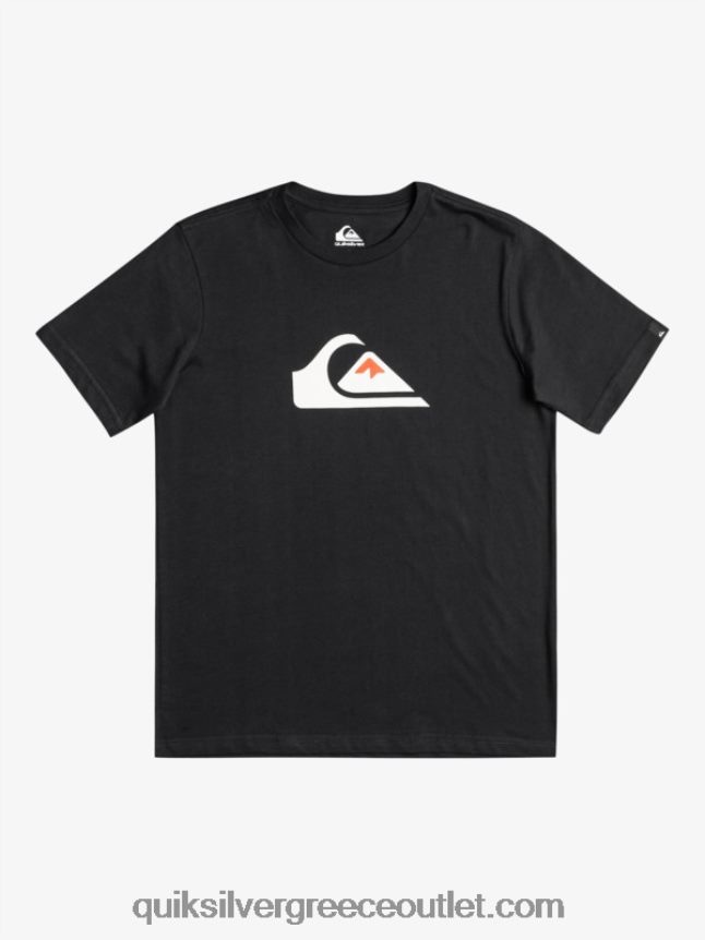 λογότυπο comp - t-shirt Quiksilver αγόρια 66LP842317 μαύρος