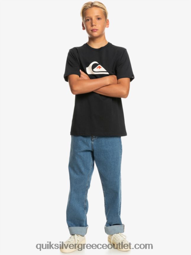 λογότυπο comp - t-shirt Quiksilver αγόρια 66LP842317 μαύρος