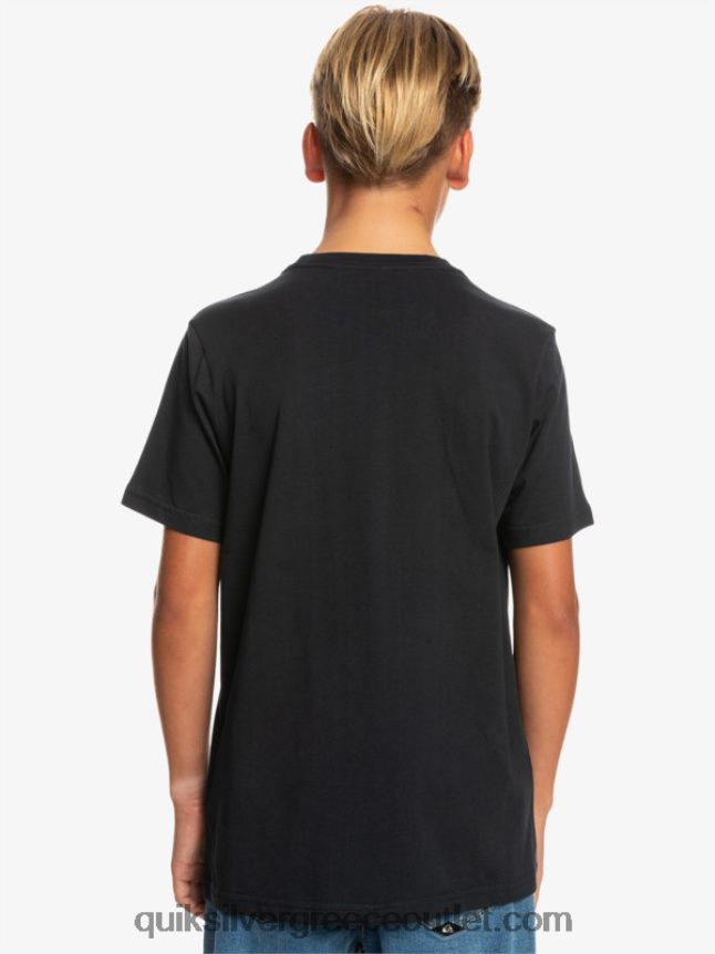 λογότυπο comp - t-shirt Quiksilver αγόρια 66LP842317 μαύρος