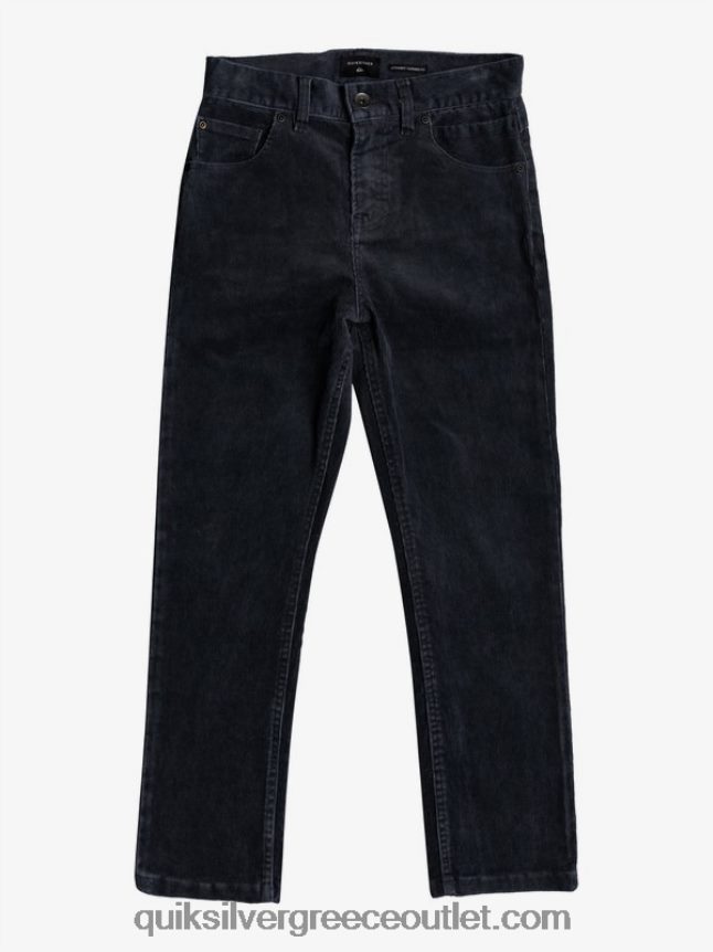 Κοτλέ παντελόνι κράκερ 8-16 Quiksilver αγόρια 66LP842330 μαύρος