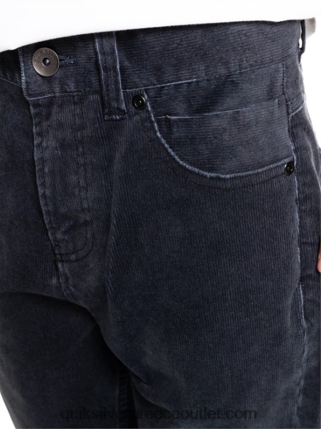 Κοτλέ παντελόνι κράκερ 8-16 Quiksilver αγόρια 66LP842330 μαύρος