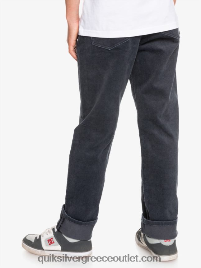 Κοτλέ παντελόνι κράκερ 8-16 Quiksilver αγόρια 66LP842330 μαύρος