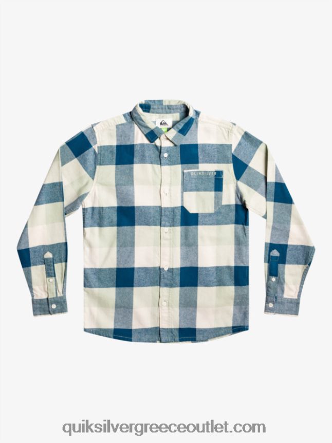 Φανελένιο πουκάμισο με μακριά μανίκια 8-16 Quiksilver αγόρια 66LP842305 φασκόμηλο της ερήμου