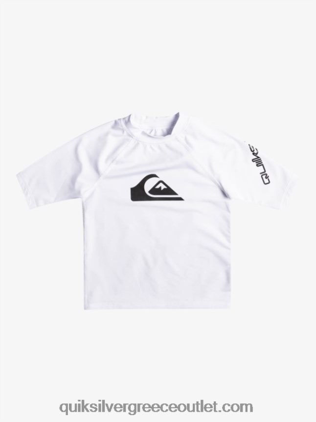 2-7 all time κοντομάνικο upf 50 rashguard Quiksilver αγόρια 66LP842126 άσπρο