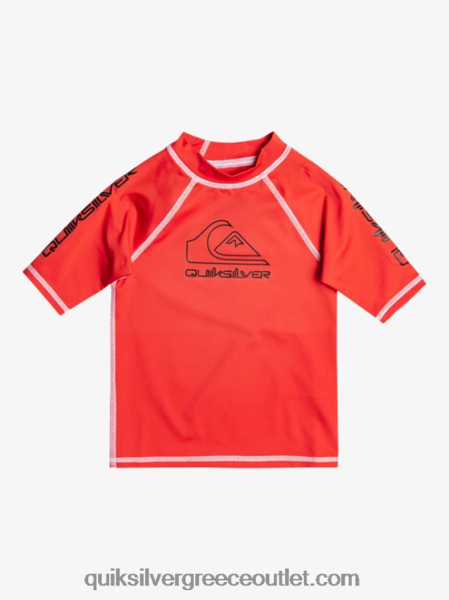 2-7 on tour κοντομάνικο upf 50 rashguard Quiksilver αγόρια 66LP842116 κόκκινο υψηλού κινδύνου