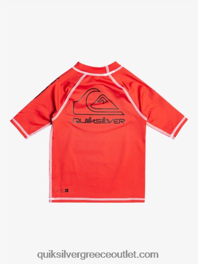 2-7 on tour κοντομάνικο upf 50 rashguard Quiksilver αγόρια 66LP842116 κόκκινο υψηλού κινδύνου