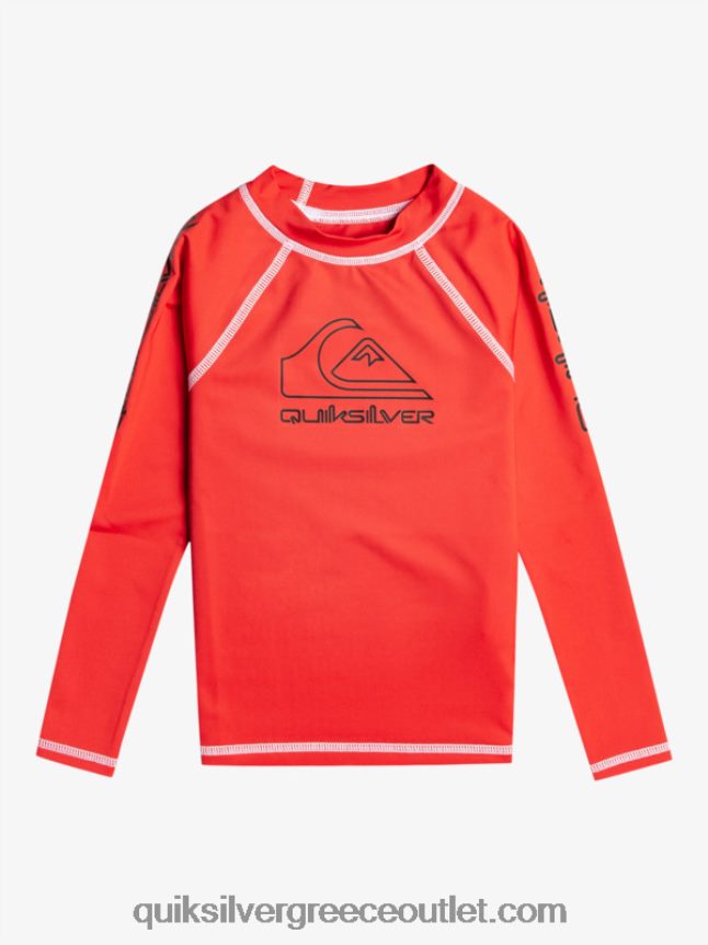 2-7 on tour μακρυμάνικο upf 50 rashguard Quiksilver αγόρια 66LP842220 κόκκινο υψηλού κινδύνου