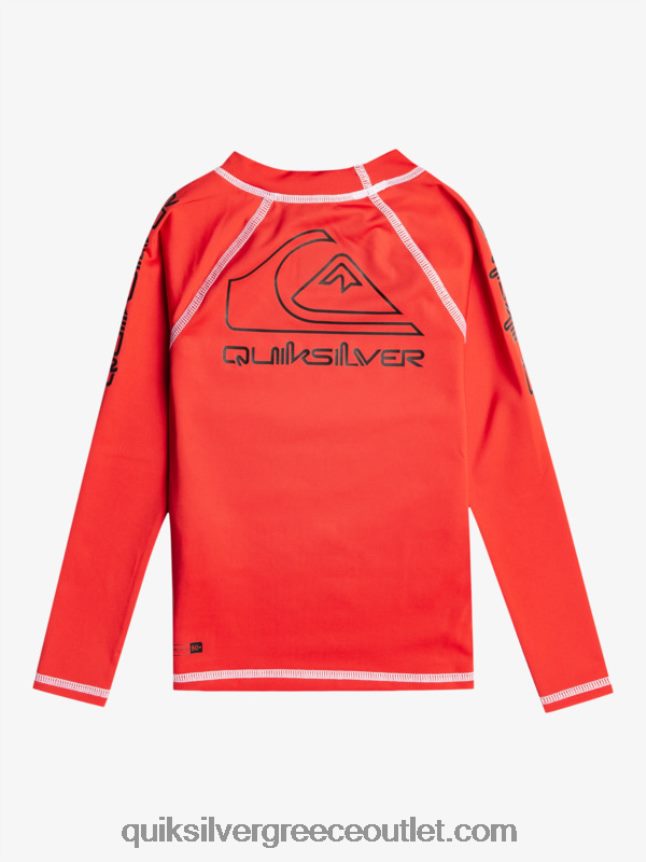 2-7 on tour μακρυμάνικο upf 50 rashguard Quiksilver αγόρια 66LP842220 κόκκινο υψηλού κινδύνου
