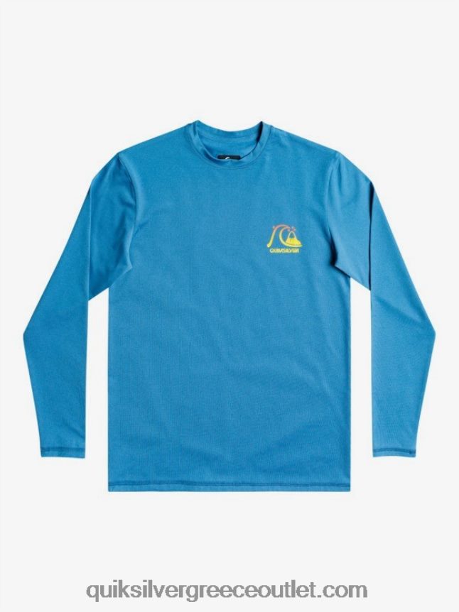 8-16 Heritage Heather μακρύ μανίκι upf 50 μπλουζάκι surf Quiksilver αγόρια 66LP842262 βαλάρτα μπλε ρείκι