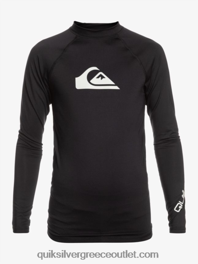 8-16 νεανικό μπλουζάκι όλων των εποχών l/sl surf Quiksilver αγόρια 66LP842097 μαύρος