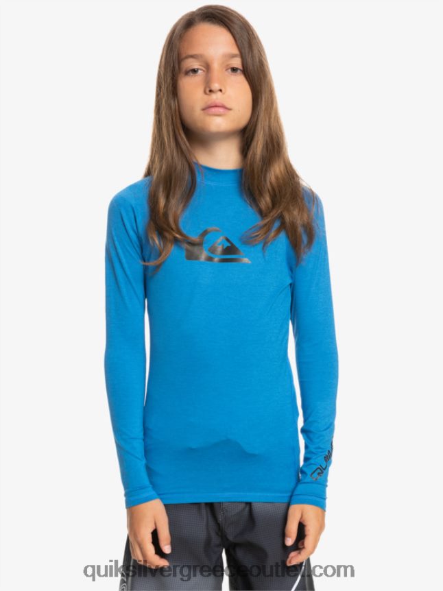 8-16 νεανικό μπλουζάκι όλων των εποχών l/sl surf Quiksilver αγόρια 66LP842100 αναπνευστήρας μπλε ερείκη
