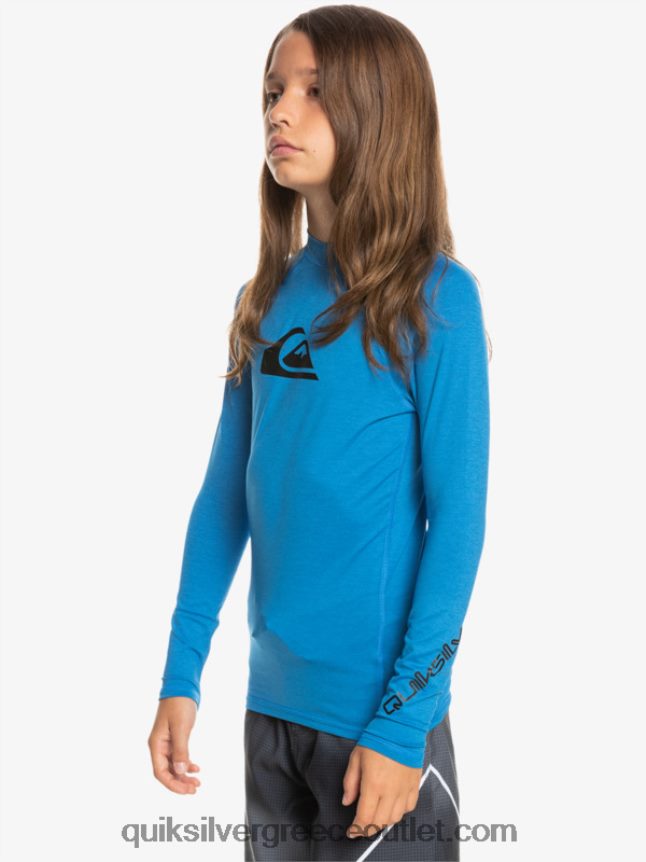 8-16 νεανικό μπλουζάκι όλων των εποχών l/sl surf Quiksilver αγόρια 66LP842100 αναπνευστήρας μπλε ερείκη