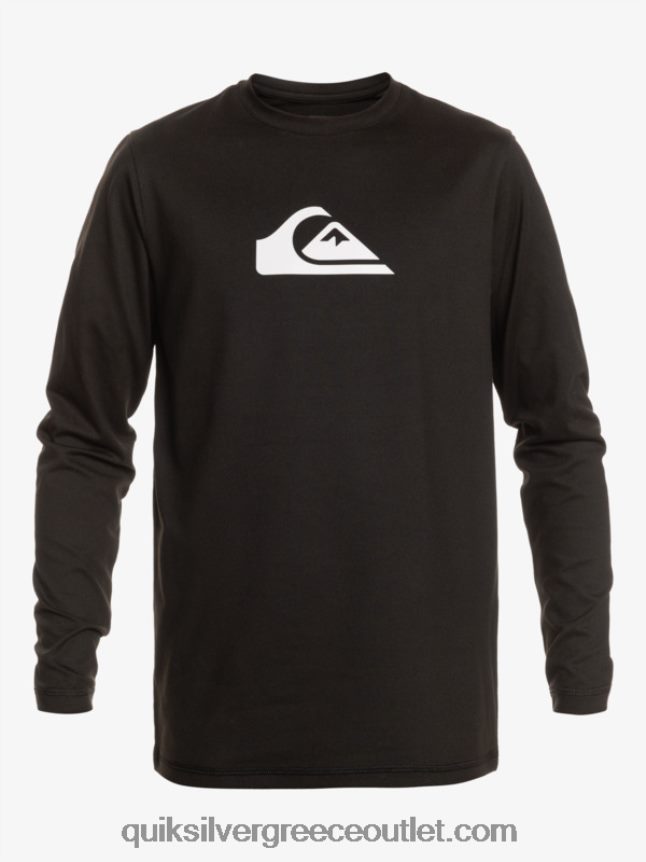 8-16 σταθερό σερί ls νεανικό l/sl μπλουζάκι σερφ Quiksilver αγόρια 66LP842117 μαύρος
