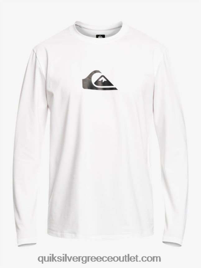8-16 σταθερό σερί ls νεανικό l/sl μπλουζάκι σερφ Quiksilver αγόρια 66LP842118 άσπρο