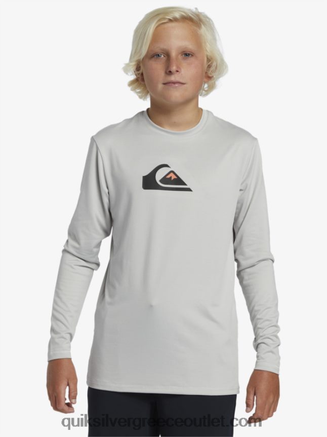 8-16 σταθερό σερί ls νεανικό l/sl μπλουζάκι σερφ Quiksilver αγόρια 66LP842119 γκρι βιολετί