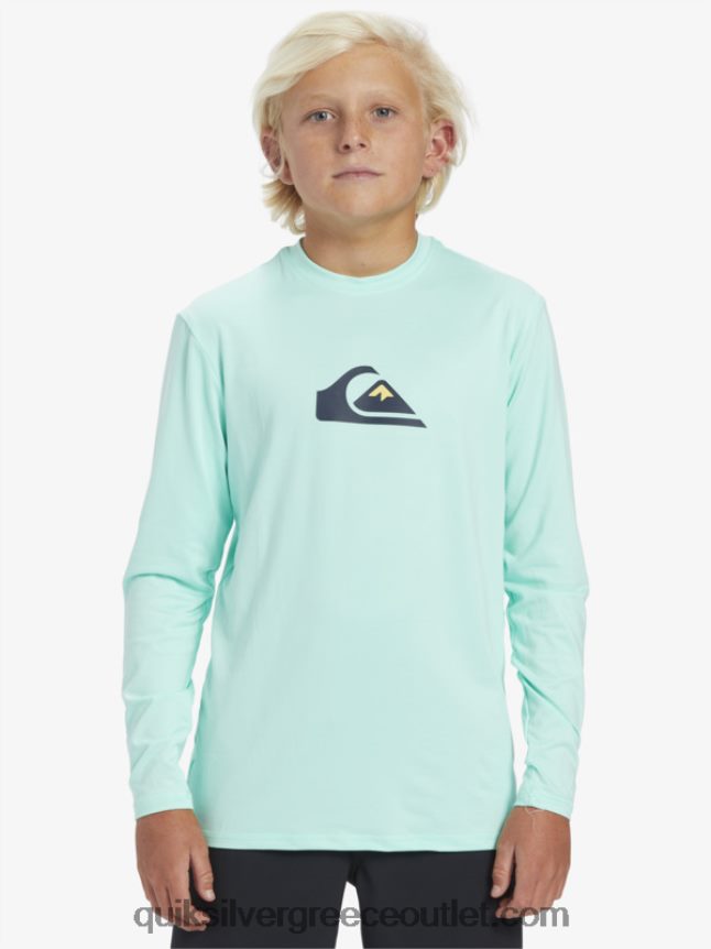 8-16 σταθερό σερί ls νεανικό l/sl μπλουζάκι σερφ Quiksilver αγόρια 66LP842120 γυαλί παραλίας