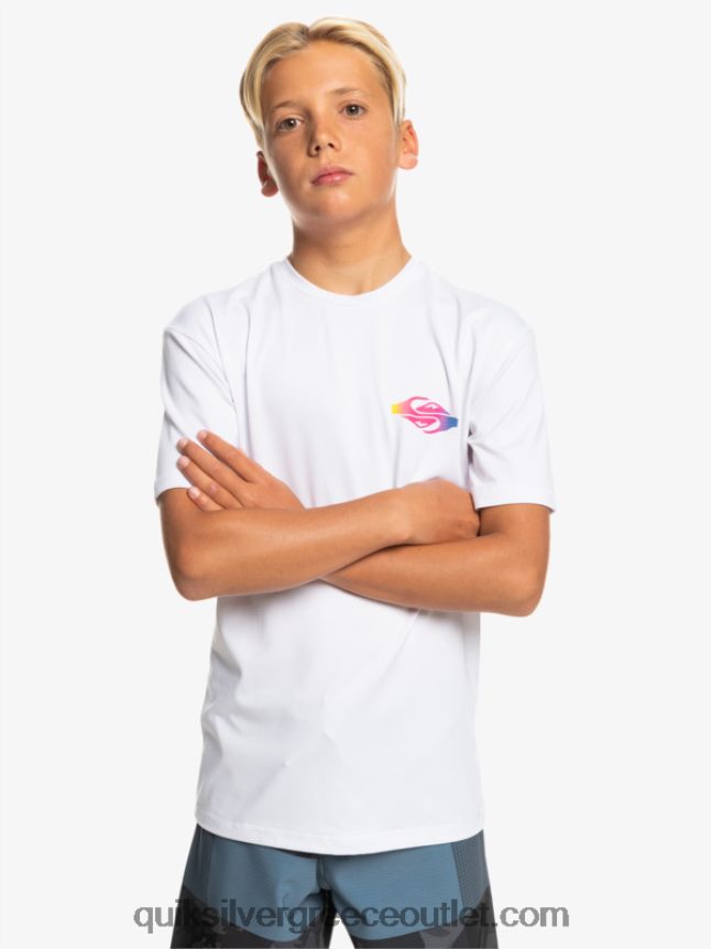 T-shirt 8-16 radical upf 50 surf Quiksilver αγόρια 66LP842010 άσπρο