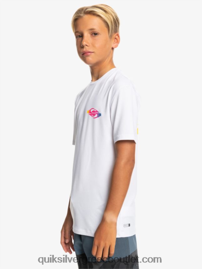 T-shirt 8-16 radical upf 50 surf Quiksilver αγόρια 66LP842010 άσπρο