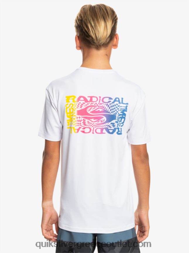 T-shirt 8-16 radical upf 50 surf Quiksilver αγόρια 66LP842010 άσπρο