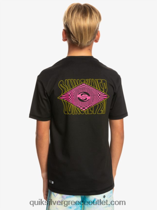 T-shirt 8-16 radical upf 50 surf Quiksilver αγόρια 66LP842011 μαύρος