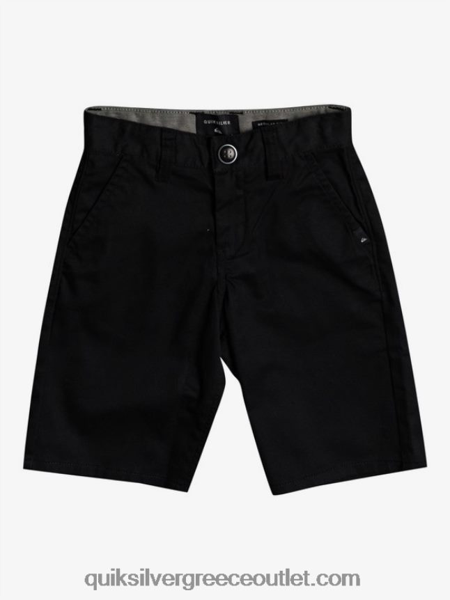 2-7 καθημερινά ενωσιακά σορτς chino Quiksilver αγόρια 66LP842102 μαύρος