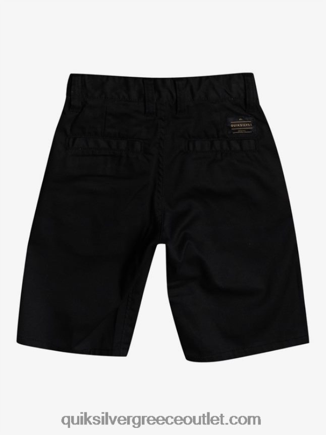 2-7 καθημερινά ενωσιακά σορτς chino Quiksilver αγόρια 66LP842102 μαύρος